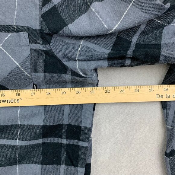Nike Sb Mens Flannel Shirt Large Gray Plaid Button Up Long Sleeve Skateboarding - Picture 3 of 7